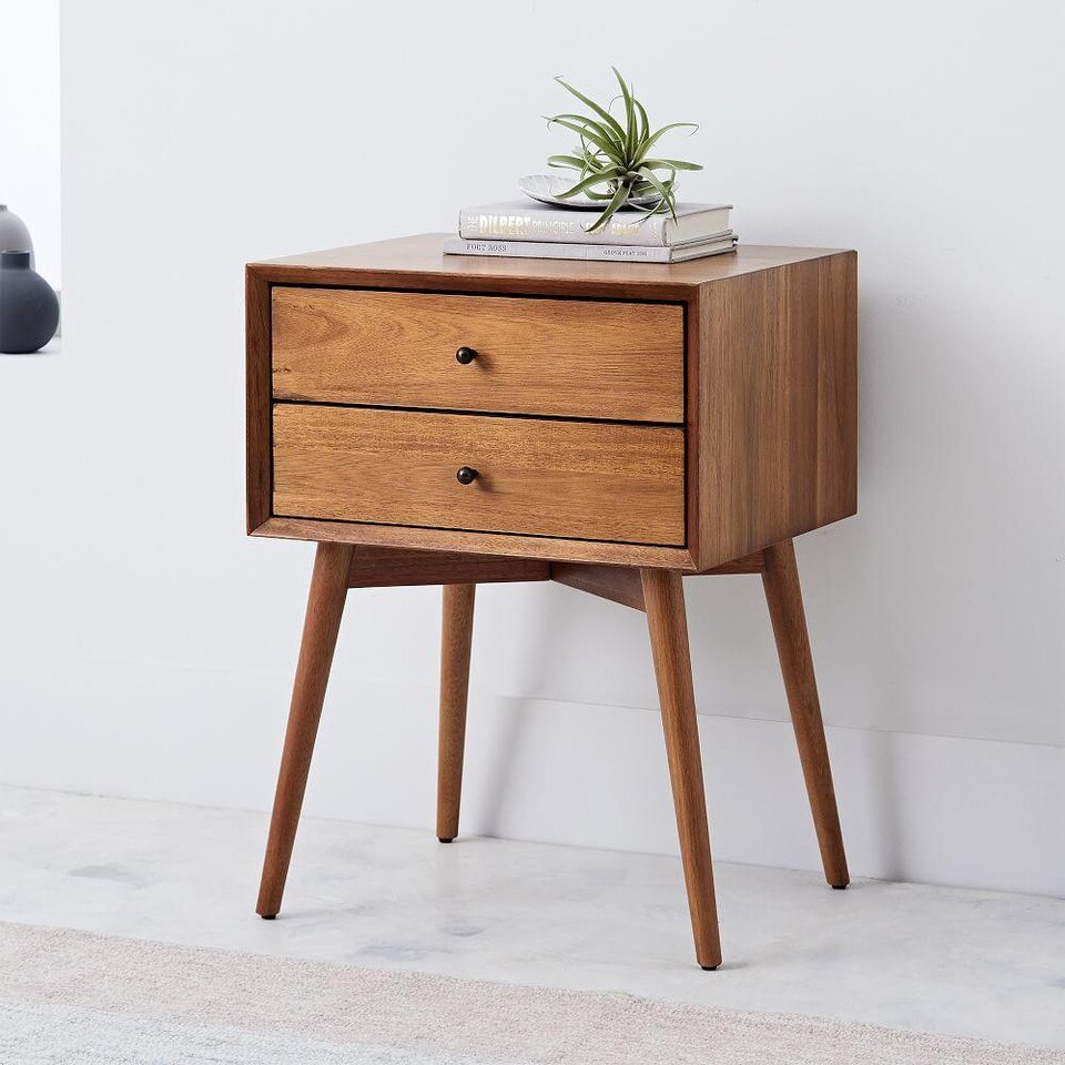 MidCentury Bedside Table Acorn west elm United Kingdom